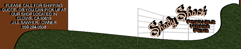 Shady Shack Portable Horse Corrals